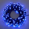 Miniatyrbillede 1 af 5: (Blå), 20 m, 200 LED, tofarvede lyskæder på grøn ledning med 8 driftstilstande, perfekt til indendørs og udendørs brug A