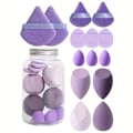 Pikkukuva 1 / 2: Rajojen yli myyvä drift-pullo 14-osainen puuterivippasetti kauneusmuna peukalopuuteri vippa puuvillapuuteri vippa mini puuteri vippa Purple 14-piece set