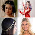 Miniatyrbilde 7 av 7: Boho-dusker med kvaster, kjede med kvaster, boho-pannebånd, damehodeplagg for festivaltilbehør bryllup halloween a