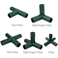 Miniatyrbild 5 av 5: 4-pack 4-vägs trädgårdsramhörnanslutning Röranslutning Hörnvinkel för växthusmöbelram 16 mm innerdiameter (platt 4-vägs)