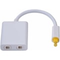 Miniatyrbillede 5 af 5: Dual Port Digital Optisk Audio Splitter Tilslut Nemt Flere Komponenter Uden at Skifte Forbindelser Lav Jitter Syntetisk Fiber Optisk Kabel (Hvid)