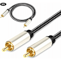 Pikkukuva 5 / 5: Koaksiaalinen digitaalinen audiokaapeli, HiFi 5.1 SPDIF RCA - RCA uros-uros, digitaaliseen audioon ja komposiittivideokaapeleihin (Koko: 1,5 m)