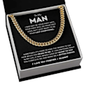 Miniatyrbild 2 av 2: Present Halsband för Man, Pojkvän Kedja med Kort Silver silver