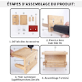Miniatyrbilde 5 av 5: Toalettpapirholder, Toalettpapirholder Uten Boring, Holder med Brett, Tre for Bad, Toalett