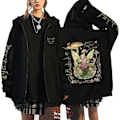 Miniatyrbillede 1 af 5: Melanie Martinez Portals Hoodies Tegnefilm Lynlås Trøjer Hip Hop Streetwear Frakker Mænd Kvinder Oversize Jakker Y2K Tøj Sort2 Black2 4XL