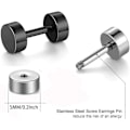 Miniatyrbilde 4 av 5: Ørepynt, stål skrue flat bakplate skive 5 par (5MM)