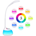 Miniatyrbilde 1 av 4: Skrivebordslampe for barn med justerbart fargerikt lys - 3 lysstyrkenivåer, fleksibel arm, USB-port