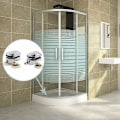 Miniatyrbilde 5 av 5: Dusjdørruller, 4 stk Doble Dusjdørruller Skyvedør Hjul Erstatning for Dusjkabinett for 14mm Glasshull, DEBUNS