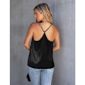 Pikkukuva 4 / 5: IC Satiiniverkko V-aukkoinen toppi naisille Cami Top Silk Camisole Casual Pusero (iso)