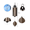 Miniatyrbilde 4 av 5: Deep Resonance Serenity Bell Windchime, Metallvindklokker Utendørs Dyp Tone, Unik Lav Tone Vind C