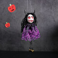 Pikkukuva 3 / 8: Halloween-riipuskoriste haamu kasvot haamulelu baari violetti vihreä riipus temppu riipus (Ready stock) Orange ghost face