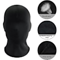 Miniatyrbillede 2 af 7: Sharharge 2 stk. sort helmaske Halloween spandex hætte maske Hovedbeskyttelse Ansigtsløs maske til unisex cosplay kostume