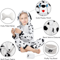 Miniatyrbild 5 av 8: Dalmatinerdräkt för barn, 3-delad prickig hunddräkt Valpar Dalmatiner Valpar Onesie-set för pojkar flickor Halloween Karnevalfest 3-10 år 7-8 Jahre