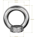 Miniatyrbilde 2 av 5: M10 304 Rustfritt Stål Ring Øye Mutter Løfte Mutter for Muttere Marine Kvalitet Løfte Mutter Ring Mutter NPTERBL