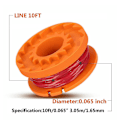 Miniatyrbillede 3 af 5: Worx Wa0004.1 Worx 20v Plæneklipper Lang Levetid Udskiftningstrådsspole 1,65 mm/3 m Kompatibel med Wg150, Wg151.5,wg160,wg163e.2,wg163e.1,wg174,wg180 (4 Spoler)