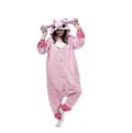 Regnbågshorn Monster Stitch Kläder Pyjamas Jumpsuit Sovkläder Djur Hoodie Rosa Pink 85cm