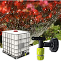 Miniatyrbillede 5 af 5: 1000L Plasttankhane med haveslangekobling, IBC tankhaneadapter, 3/4 tommer gevindkobling til regnvandsopsamler, brændstoftank