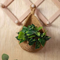 Miniatyrbild 2 av 5: Väggmonterad frukt- och grönsakskorg, Handvävd Jute Dropformad Frukt- eller Grönsakskorg, Kök Hängande Förvaringskorg (H14cm, B