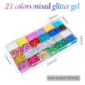 Miniatyrbilde 4 av 4: Grenseoverskridende bestselgende paljettgel-flashpulver havfrue limfri lapp barnas forestilling nattklubb scene sminke makeup 12 color box set-08