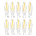 10 st G9 Dimbar Lång Filament LED-lampa för Hem & Bilbelysning 3W AC220V 0.2