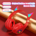 Miniatyrbilde 2 av 5: Trådløst Bluetooth-headset Super Long Standby Support Tf-kort Devil Luminous Headset Fargerike red devil