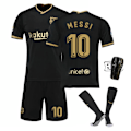 Miniatyrbillede 9 af 9: 20-21 Barcelona trøje hjemme og ude sort, guld og pink Messi fodbolduniform sæt Barcelona pink No. 9 black socks 26#