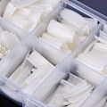 Miniatyrbillede 2 af 5: 500 stk. Halv Dæk Falske Negle Tips - Akryl Negle Tips, 10 Størrelser Dame Fransk Stil Akryl Kunstig Tip Manicure med Æske til Negle Tips Art Saloner a