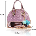 Miniatyrbillede 2 af 5: IC Paillet Håndtasker Mini Prinsesse Håndtaske Skalformet Crossbody-taske