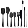Miniatyrbillede 1 af 9: Xuanjun nyt silikone-sæt serie sæt grillbørste smørskraber temperaturresistent og tåler opvaskemaskine Black 9-piece set