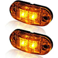 Miniatyrbillede 2 af 5: 10X 2 LED Sidemarkeringslys 12/24V LED Markeringslys Trailer Sidelygte Advarsel Gult Lys til Lastbil RV Campingvogn, af DEBUNS
