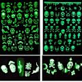 Miniatyrbild 3 av 5: IC Halloween Nagelstickers 3D-lysande Halloween Naglar Självhäftande stil 1