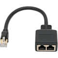 Miniatyrbild 1 av 5: RJ45 Splitter Adapter, 1 till 2 Port RJ45 Nätverks Ethernet Adapter Splitter, CAT8 Nätverkskabel Splitter Adapter för Hemmakontor, DEBUNS