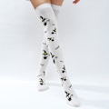 Pikkukuva 6 / 7: Uudet Kurpitsasukat Halloween-Haamu-Sukat Kallo Musta ja Keltainen Raidalliset Sukat Tanssirekvisiitat Puku Hämähäkkisukat MJ51 Pumpkin Socks One Size