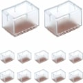 Miniatyrbillede 1 af 5: 12 stk. rektangulære silikone stolebensbeskyttere til stole/borde/sofaben bredde 24-30 mm x længde 39-47 mm
