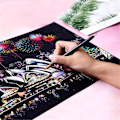 Miniatyrbilde 3 av 5: Hueboard Scratch Art, Hue Board Scratch Art, Hueboard Art Scratch