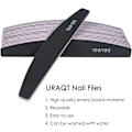 Miniatyrbilde 2 av 7: Neglefiler, 100/180 Grit Dobbeltsidig Emery Board, 16 stk Profesjonelt Neglefilsett Buede Fingerneglfiler for Neglepleie og Styling (Svart)