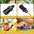 Miniatyrbillede 5 af 5: Teltklemme, 15 stk. Presenningsklemmer, Presenningsklemme, Sorte kraftige presenningsklemmer til telte, udendørs camping, markiser, bådovertræk, bannere