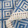 Miniatyrbilde 5 av 5: IC Rektangulær duk tykk strikket brodert teksturert frynse bomull lin Rektangulær duk for kjøkken, 139,7 cm x 139,7 cm, 4 sitteplasser