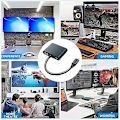 Miniatyrbild 4 av 4: Usb C till Dual Hdmi Adapter 4k 60hz, 4 i 1 Typ C till Dual Hdmi, Usb 3.0 Port, Usb C Pd Laddning Kompatibel Med Mac Os, Windows, Android, Linux Usb C De