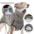 Pikkukuva 4 / 5: Talvikoiran villapaita korkealla kauluksella Greyhound Whippet -vaatteet Lurcher-takki harmaa Grey 5XL