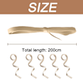 Miniatyrbild 2 av 5: IC 27 st Solid Ribbon Set Flätade band Hårband för present Beige