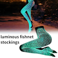 Miniatyrbild 3 av 5: Luminous Fishnet Strumpbyxor för Kvinnor - Glow-in-the-dark Fishnet Strumpor
