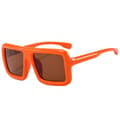 Fyrkantiga solglasögon Tjocka bågar ORANGE ORANGE Orange Orange