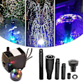 Pikkukuva 1 / 5: Sähköinen vesipumppu 600l/h 4 LED-valolla ulkoilma-altaaseen - Pieni suihkulähde