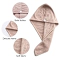 Miniatyrbild 3 av 5: IC [3-pack] - Mjuk hårhandduk i mikrofiber för vått hår - Khaki