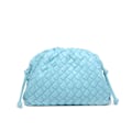 Miniatyrbild 1 av 10: Molnryggsäck 2024 ny stil väska damer ko läder skrynkligt dumpling väska damer handväska axelväska MJ51 Light blue 22*9*14cm