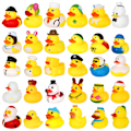 Pikkukuva 2 / 9: Luovia Halloween-kumikissoja, jotka ääntävät puristamalla, MJ51-lelu, kelluva keltainen kissa (10 kpl) Worker Duck