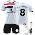 Miniatyrbild 1 av 3: 2425 Red Devils andra bortaställ vit fotbollskit set 10 Rashford 37 Menou 17 Ghana Joe 7 C Ronaldo herrtröja Storlek 8 strumpor Size 8 socks 16#