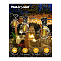 Miniatyrbillede 3 af 5: 15 meter udendørs lyskæde med G40 LED-lys i taverna-stil