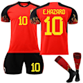 Miniatyrbillede 1 af 3: Belgien Landshold Hjemmebanetrøje 22/23 Fodbold Sæt T-shirts - Perfekt E.HAZARD 10 E.HAZARD 10 L